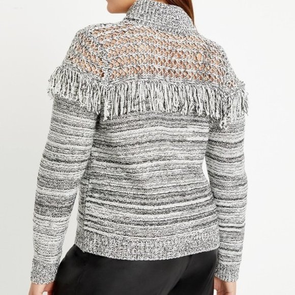 Eloquii Marled Sweater with Yoke - Picture 3 of 4